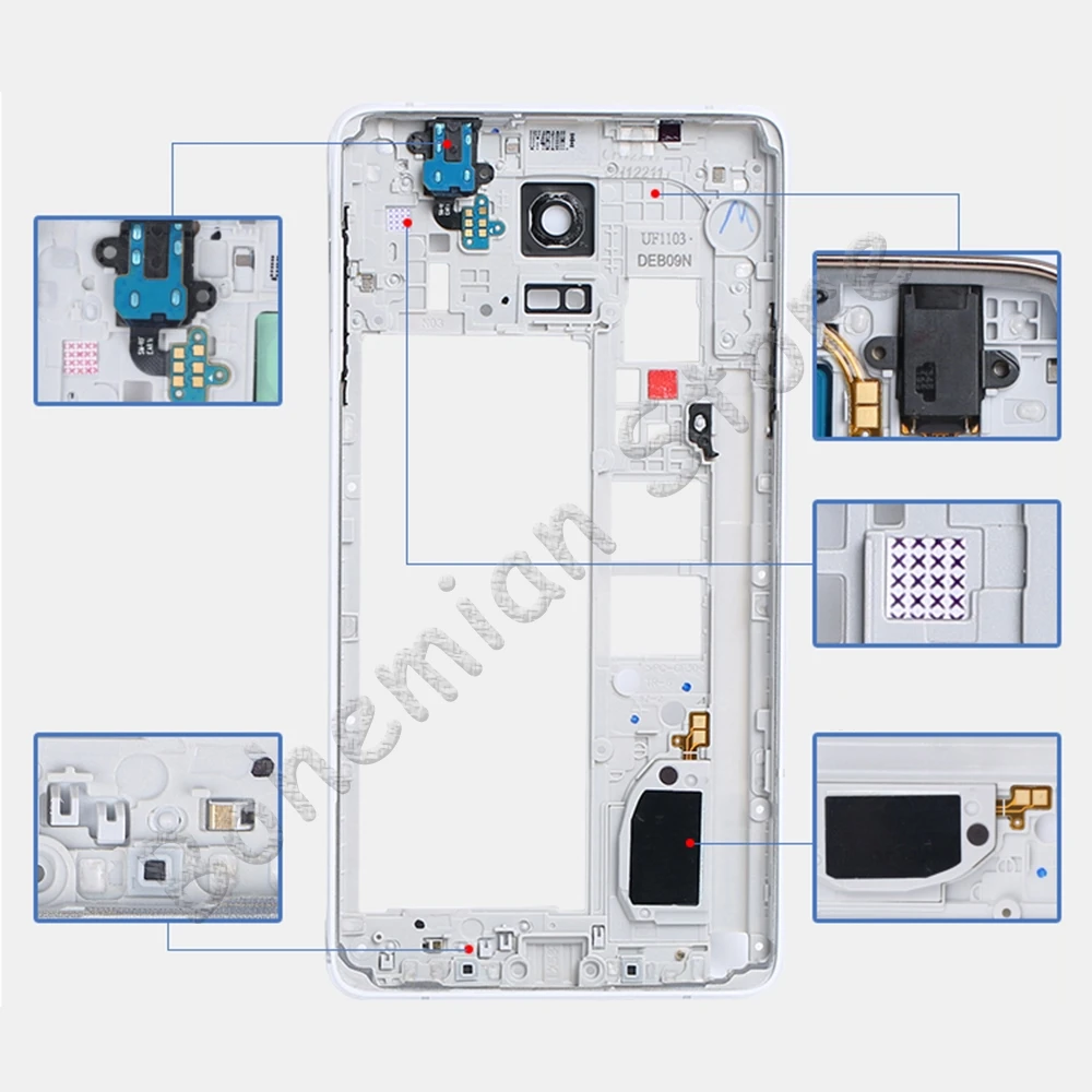 Для Samsung Galaxy Note 4 N9100 N910f N910c держатель для ЖК-экрана металлическая пластина Средняя