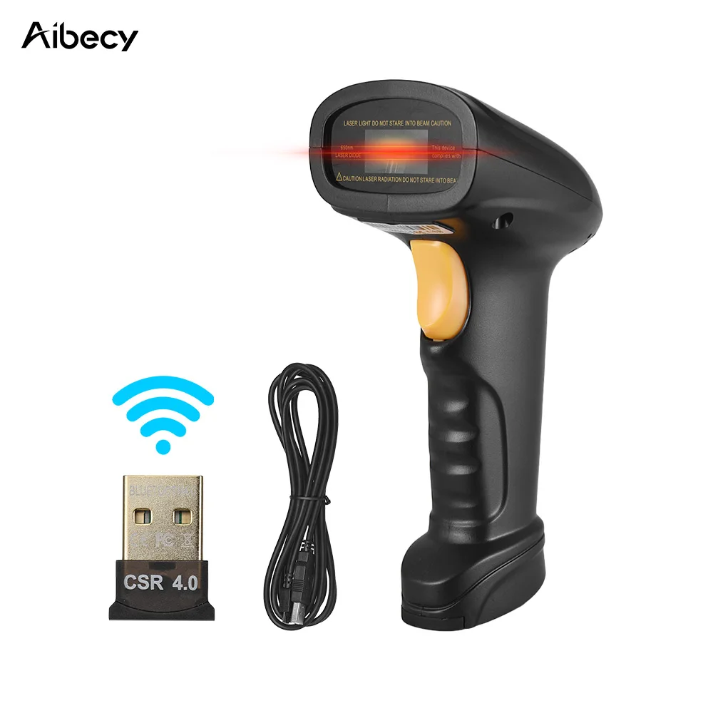 Aibecy BW3 беспроводной и USB проводной 1D сканер штрих-кода ручной считыватель 30 м/98фт
