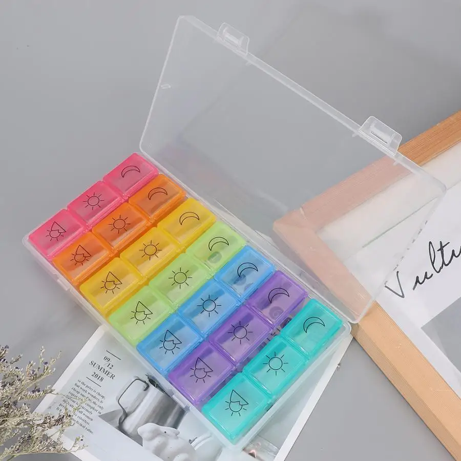 Еженедельный медицинский органайзер для таблеток на 7 дней чехол хранения