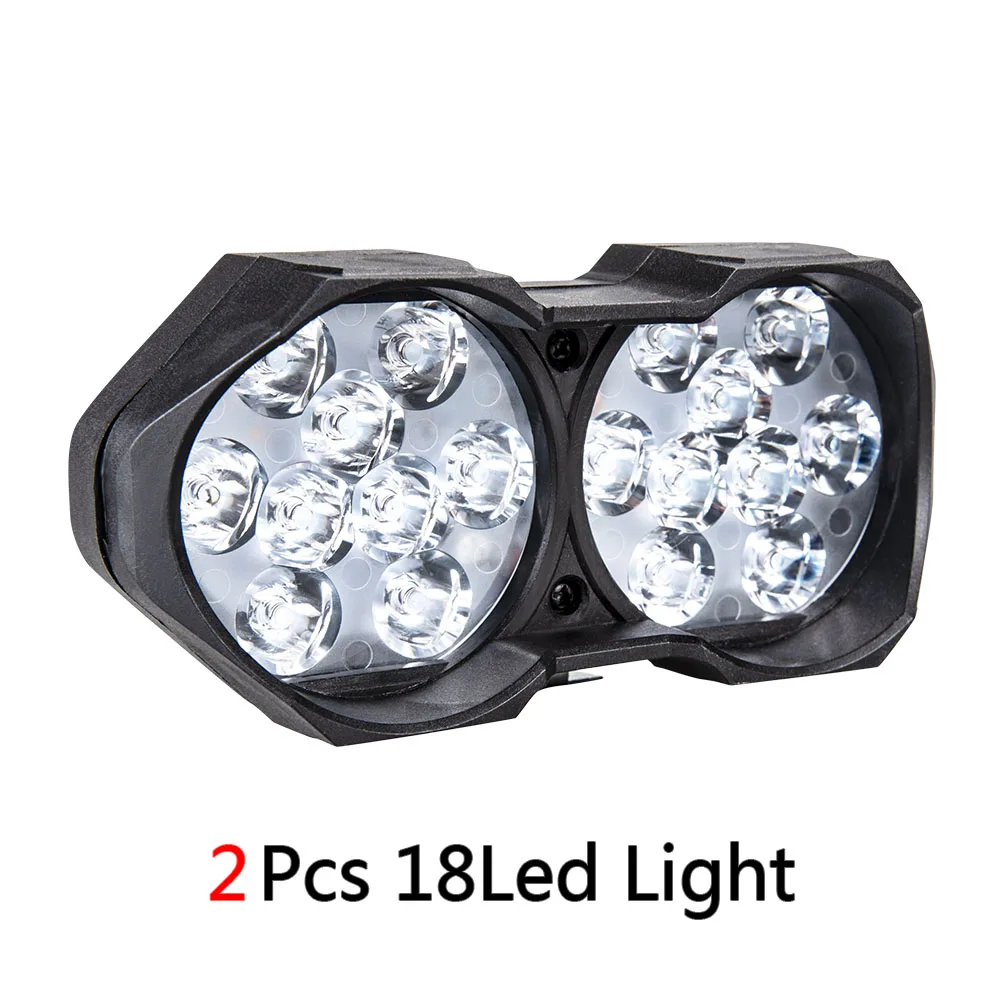 2Pcs 18Led Ammtoo Электрический Мотоцикл головной светильник вспомогательная лампа противотуманных фар светильник 12V 6500K Лондонский автобус автомобиль мотоцикл работает ATV Белый DRL автомобилей головной светильник s - Цвет: 2Pcs 18Led