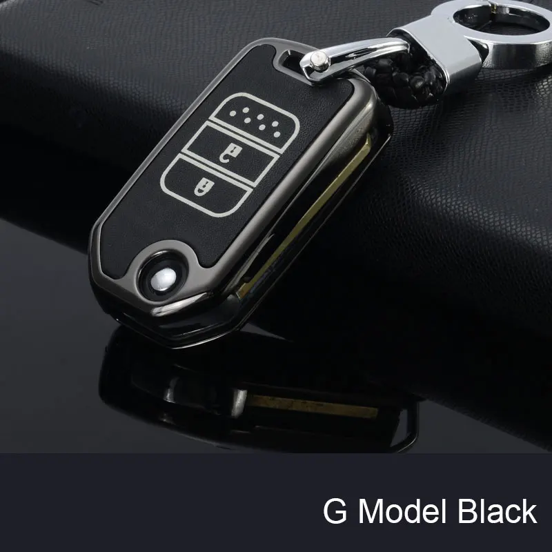 

Zinc Alloy Leather car remote key fob cover case holder protect for Honda 2016 2017 CRV Pilot Accord Civic car styling bag