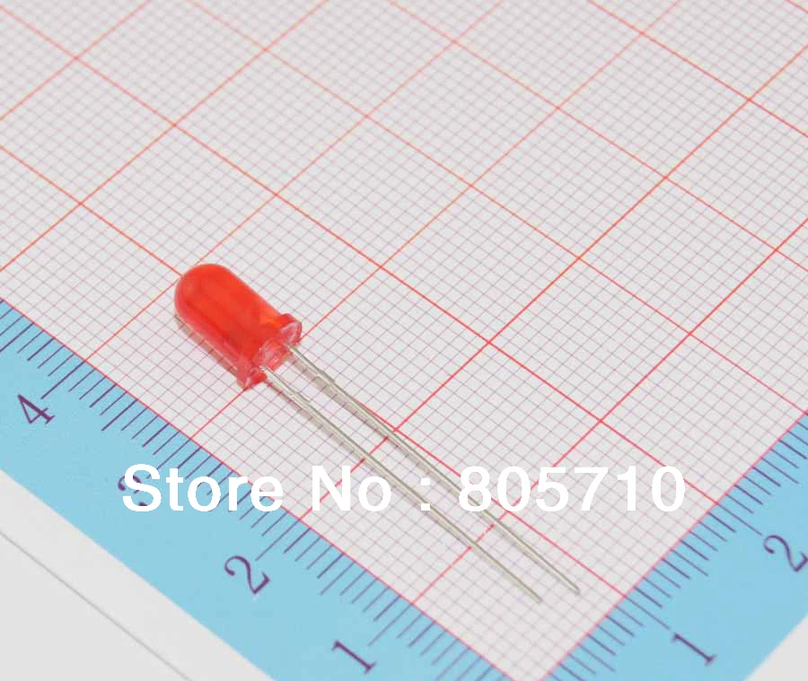Красная светодиодная лампа красная диффузионная линза 3 мм круглый светодиод