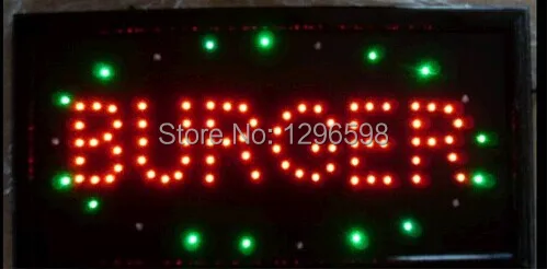 CHENXI Direct Selling custom Graphics indoor running 10X19 inch burger store led sign