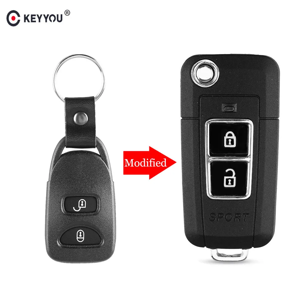 KEYYOU 2 кнопки модифицированный флип ключ складной корпус автомобильного ключа дистанционного управления для KIA Sportage Sorento FORTE CERATO Брелок чехол для ключей