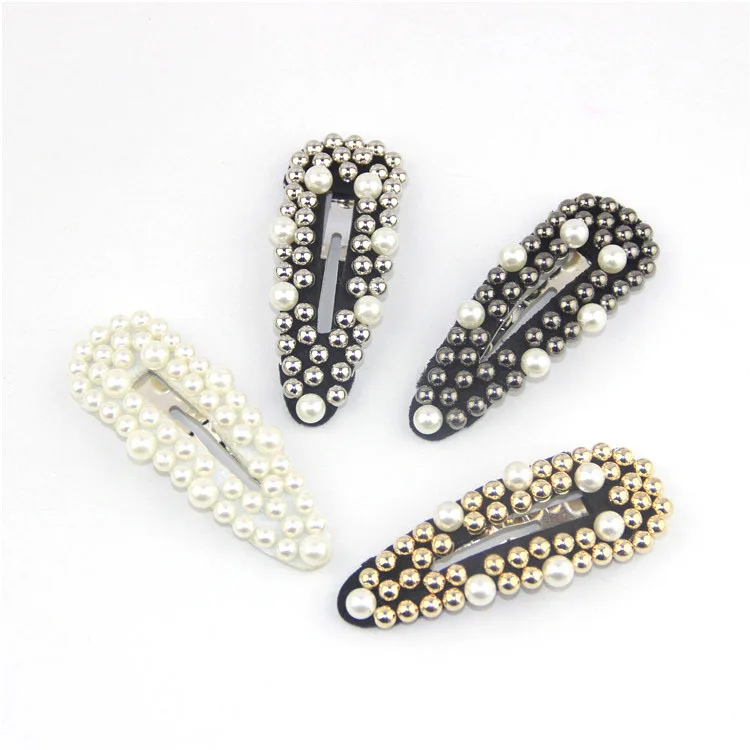 2019 Korea Women Pearl flower Hairpins Vintage Long Barrettes Hair Clip Crystal Metal Hollow Accessories Hairgrip hairgrips | Украшения и