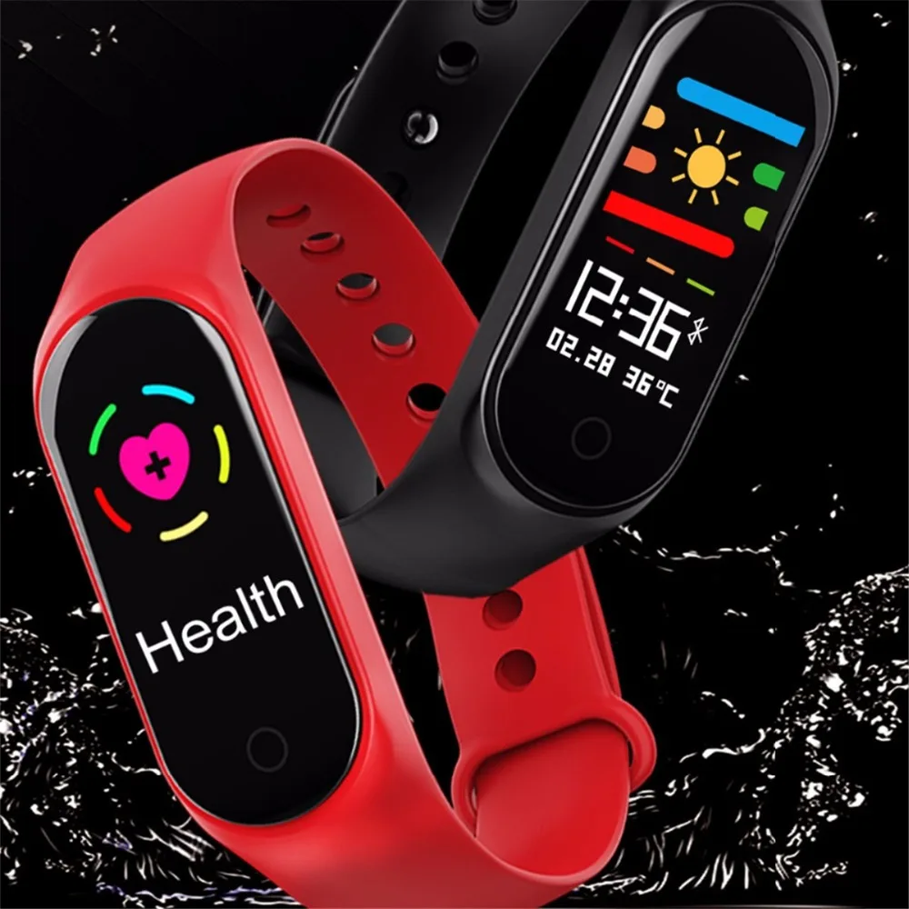 OGEDA 2019 Sports Men Smart Watch Bluetooth M3s Backlight Fashion Top Pulse Fitness Tracker LED Digital Color Screen Waterproof | Наручные