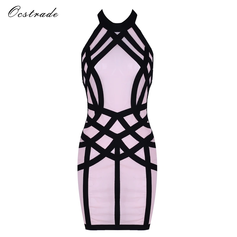 Женское облегающее платье Ocstrade черное с сеткой вечерние платья 2019|bodycon dress|dress fashion
