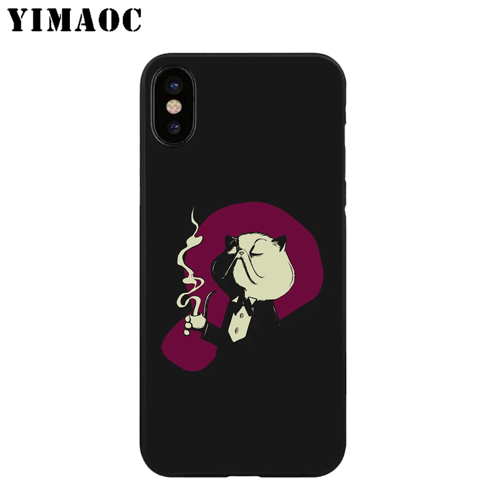 YIMAOC Amazing Cat Мягкий ТПУ Черный силиконовый чехол для iPhone X или 10 8 7 6 6S Plus 5 5S SE Xr Xs Max |