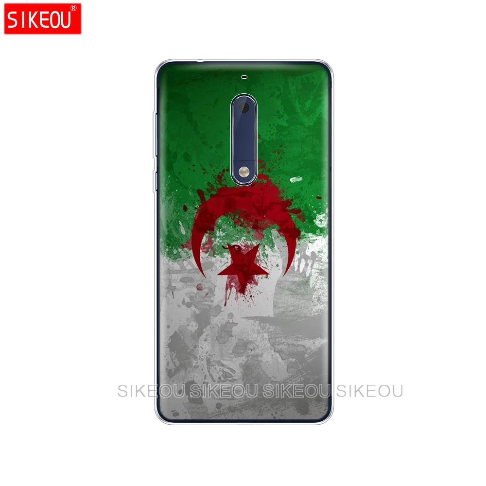 Силиконовый чехол для телефона Nokia 5 3 6 7 PLUS 8 9 /Nokia 1 2 2018 с флагом Алжира|Бамперы| |