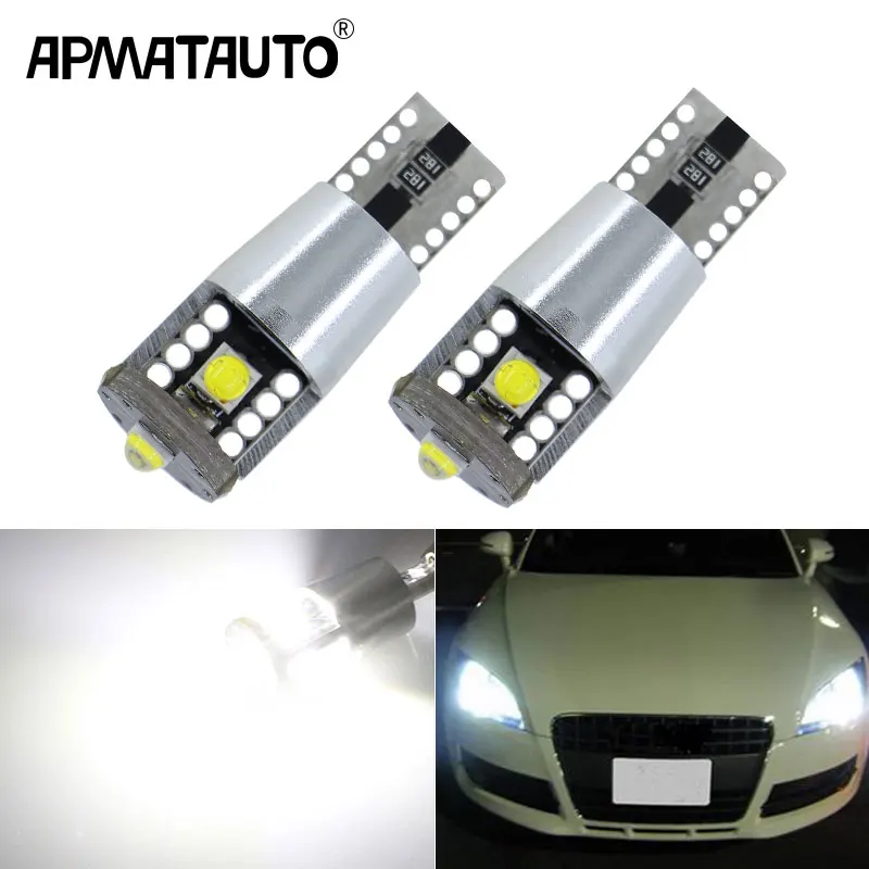 2x6000K Canbus светодиодный T10 W5W Габаритные паркосветодиодный чные Светодиодные