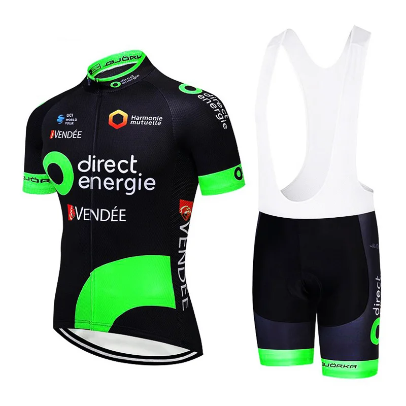 Pro team прямые energie черный Велоспорт Джерси наборы Велосипедный спорт трико пропускающее воздух MTB быстросохнущая велосипед Ropa ciclismo гель площадку - Цвет: 01