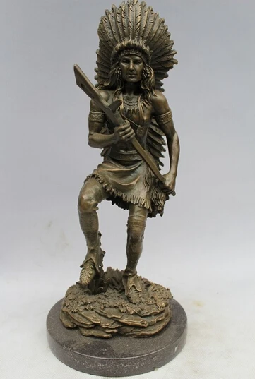 Оптовая продажа фабрики 13 &quotWestern Art Скульптура Чистый Бронзовый Мраморный