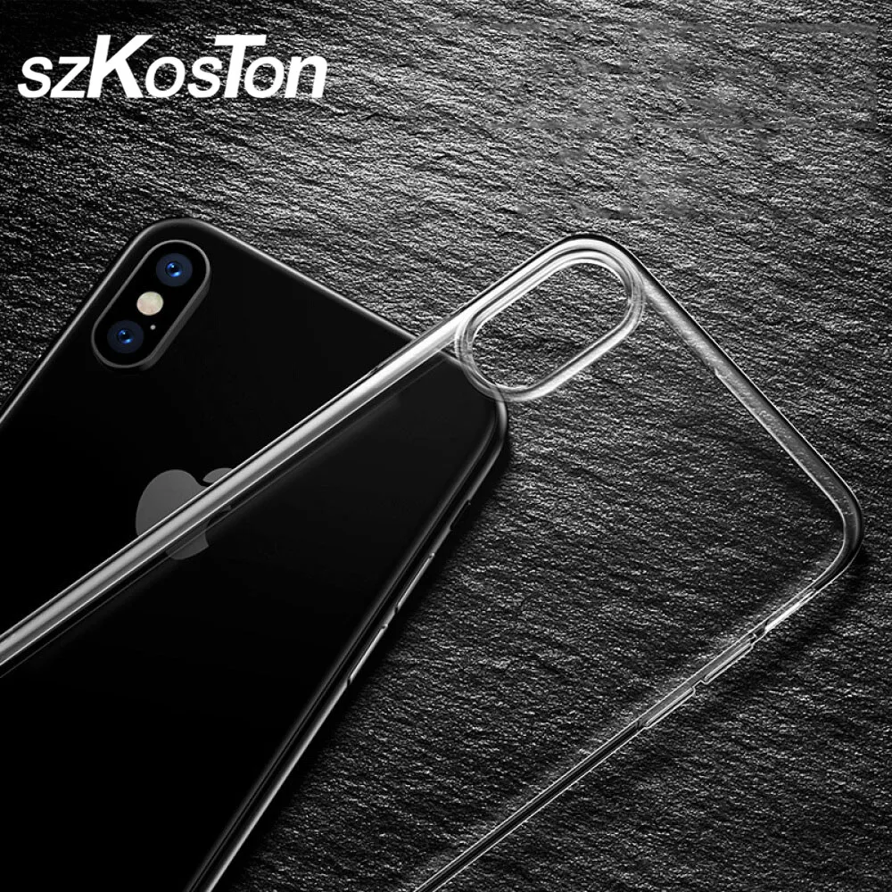Ультратонкий Мягкий Прозрачный чехол из ТПУ для телефона iPhone X 7 8 7plus 8plus 6 6s plus