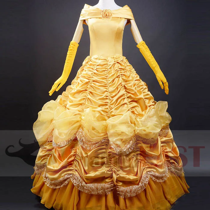 Новинка индивидуальное платье принцессы Белль для Хэллоуина костюм взрослых