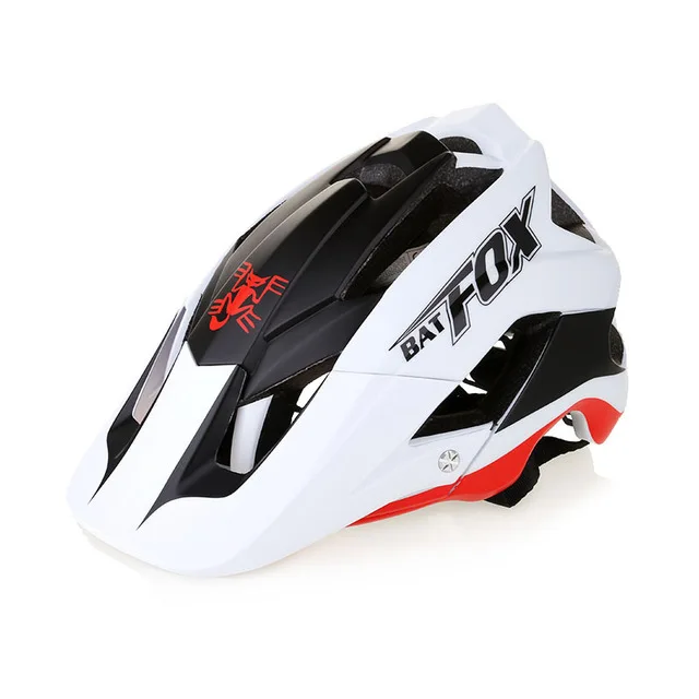 White Red Batfox велосипедный шлем ультралегкий велосипедный шлем Casco Ciclismo интегрально-Формованный велосипедный шлем дорожный горный MTB шлем 56-62 см - Цвет: White Red