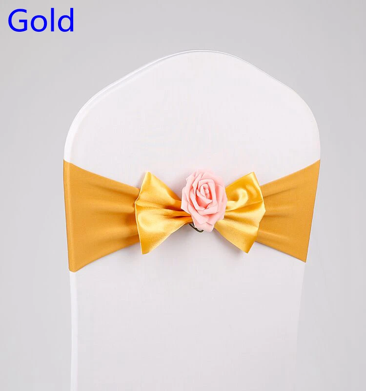 Пояс для стула из лайкры с бабочкой в виде бабочки декоративный Чехол розовым