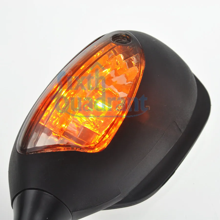 Боковое зеркало заднего вида для мотоцикла с указателями поворота и мигающим