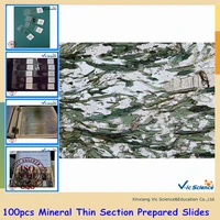 100pcs mineral thin section prepared slides