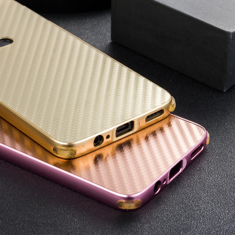 Luxury Hybrid Case For OnePlus 6 Hard Carbon fiber Metal Bumper+PC Back Cover one plus oneplus6 full cover phone shell |