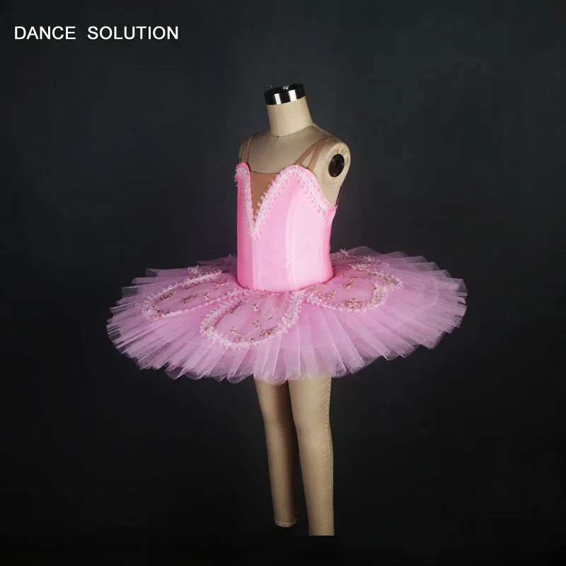 BLL006 Pink Spandex Bodice Ballet Tutu Pancake Dance Costumes Stage Performance Pre-professional Girl &amp Woman Dress | Тематическая