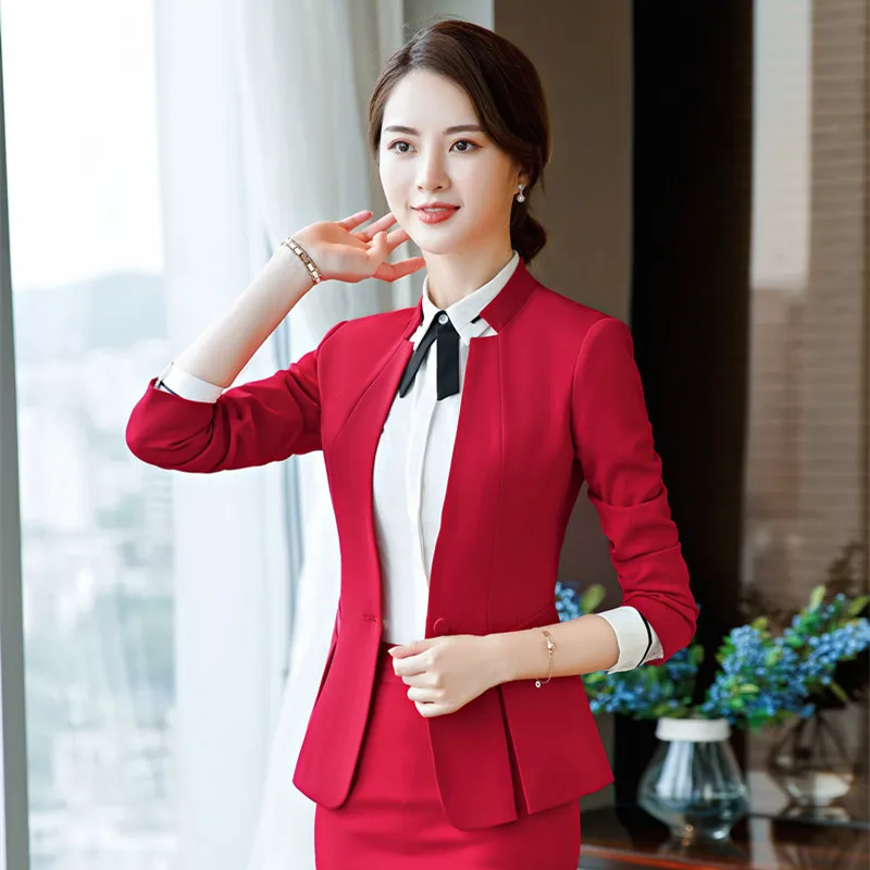 IZICFLY Red Blazer Set with Skirt office clothes For Women Uniform Lady tailleur femme jupe et veste elegant 2 Piece Skirt Suit
IZICFLY Red Blazer Set with Skirt office clothes For Women Uniform Lady tailleur femme jupe et veste elegant 2 Piece Skirt Suit