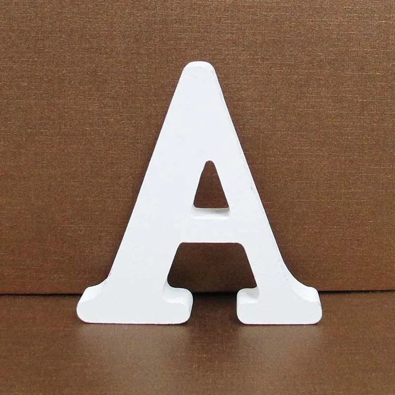 1pc 8cm 0-9 A-Z Free Standing White Wooden Numbers Letters Personalised Word Name Design Creative Art Craft Wedding Home Decor