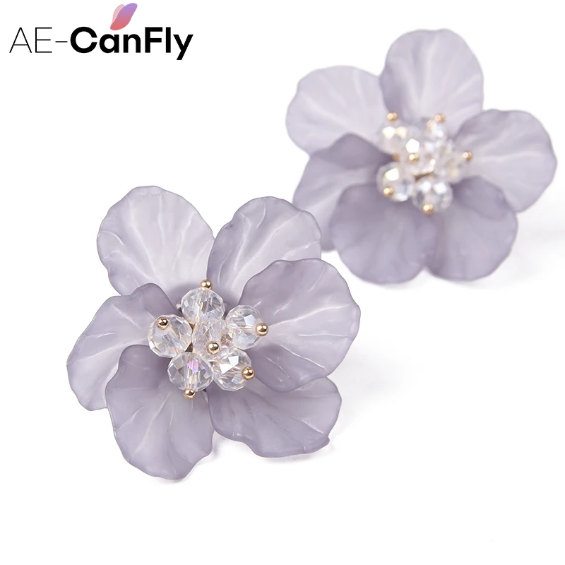 AE-CANFLY Новинка 2017 года в Корейском стиле Стад Серьги для Для женщин элегантный