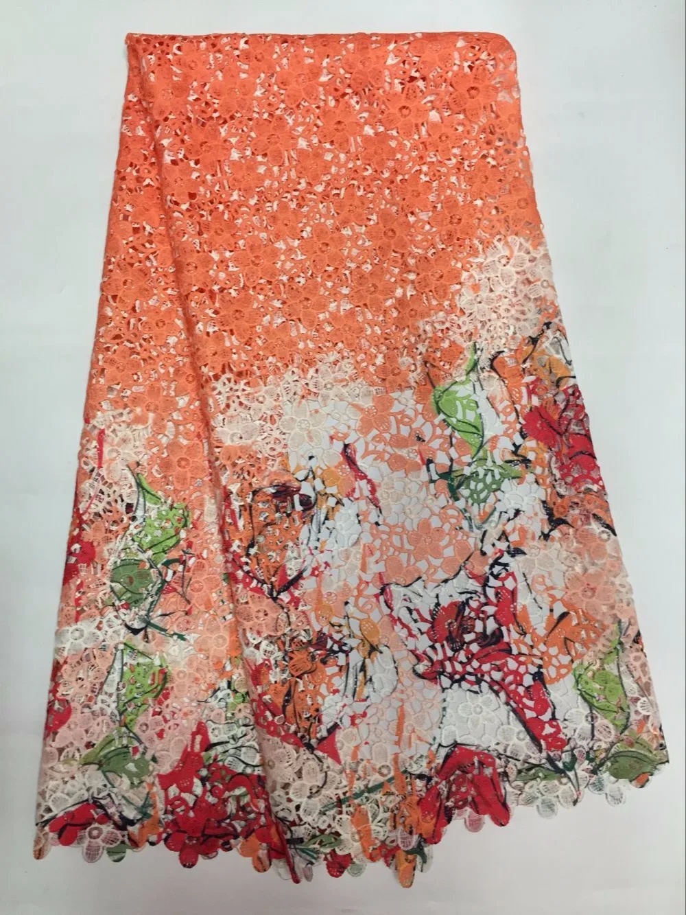 Быстрая доставка Высокое качество растворимый нигерийский кружевной ткани (5