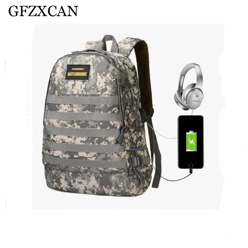 Новый рюкзак камуфляж Многофункциональный usb зарядка 16 дюймов планшет