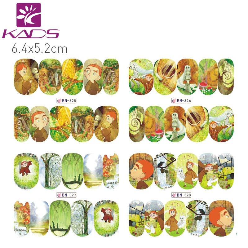 KADS BN325 336 секреты Келл Дизайн Мультфильм Симпатичные Полное Покрытие Nail Art Воды