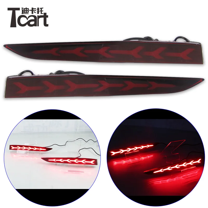 

Tcart 1Set High Quality Car Led Rear Driving Warning Bulbs Auto Red Back Brake Lights Bumper Lamps For Hyundai Accent 2017 2018