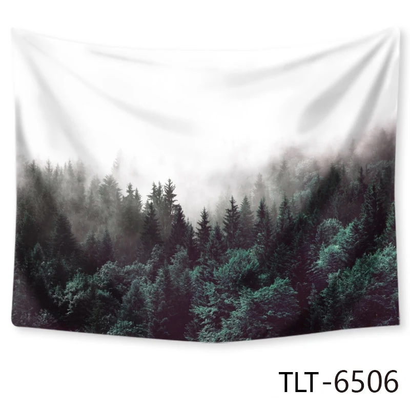 TLT6506 Mountains Bird Animal Tapestry Wall Carpet Cloth Hanging Leaf Home Decor Beach Mat Printing Polyester Living Room Mat - Цвет: TLT6506