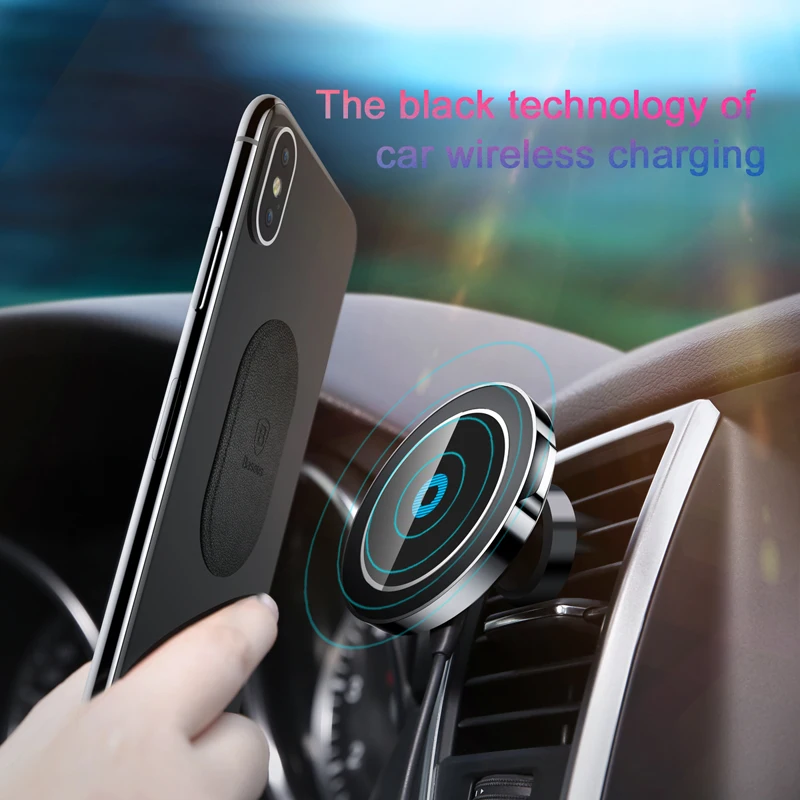 Baseus Car Mount Qi Wireless Charger For iPhone X 8 Samsung Note S8 S7 Fast Charging Magnetic Phone Holder Stand | Мобильные