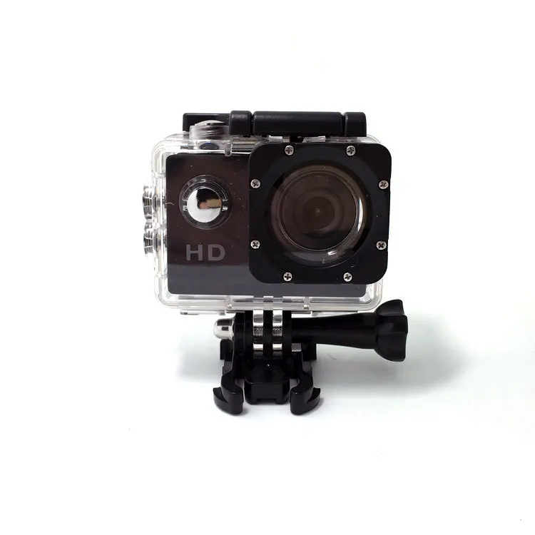 Black Оригинальная Спортивная камера HD 1080 P, 30 м, водонепроницаемая, 2,0 дюйма, экран, 4 K, Экшн-камера, запись воздушного движения, DV камера go extreme pro - Цвет: Black