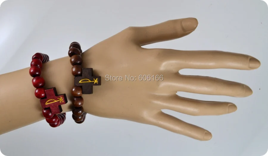 Деревянные бусины с подвеской деревянные из лабарума крест Хиро римские