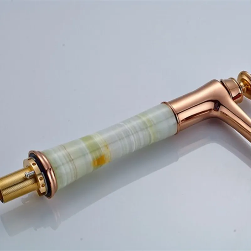 COROTO новый кран для раковины с розовой Золотой Одной ручкой смеситель ванной