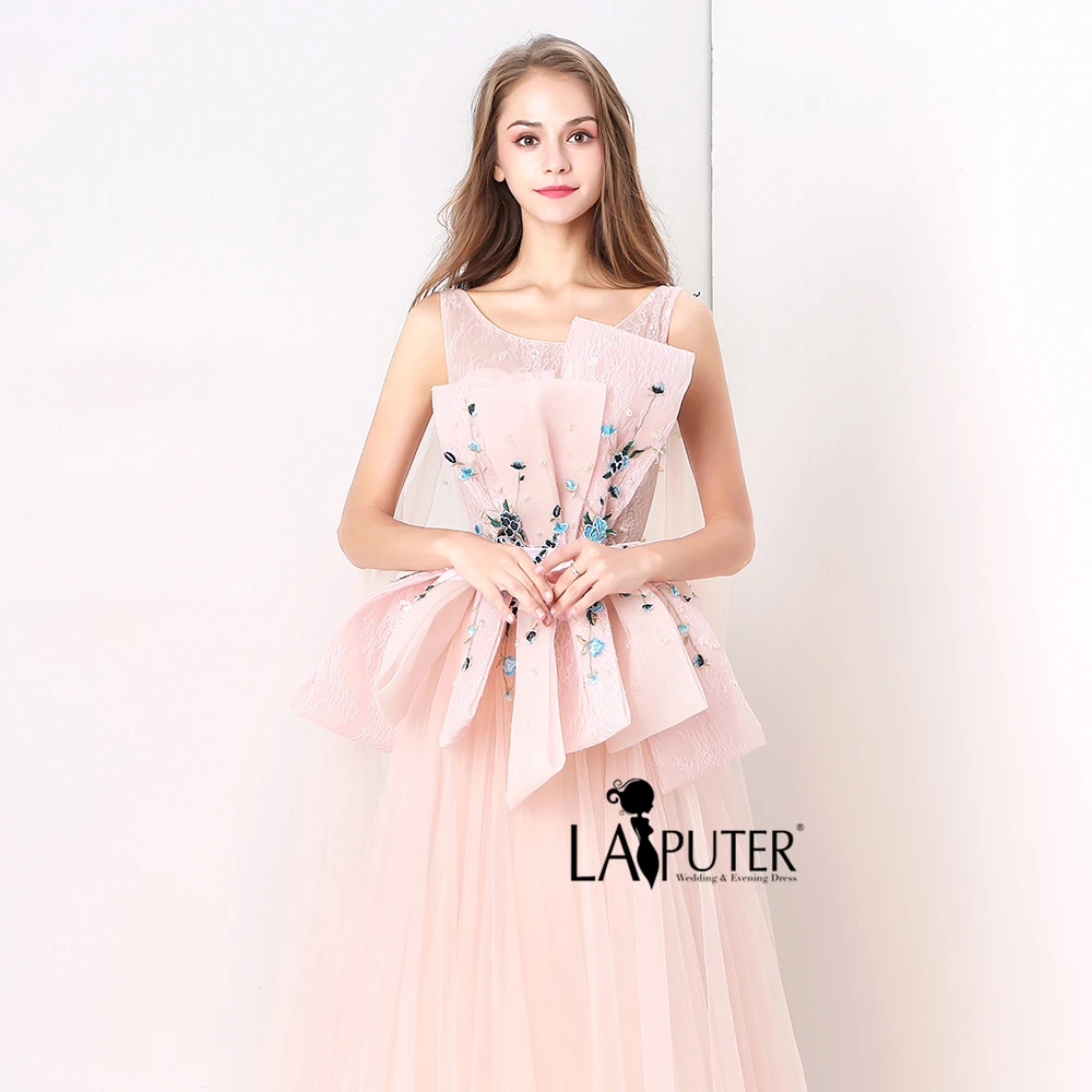 Laiputer 2018 новые жемчужно розовые феи Съемная Талия 3D цветочное кружево аппликация