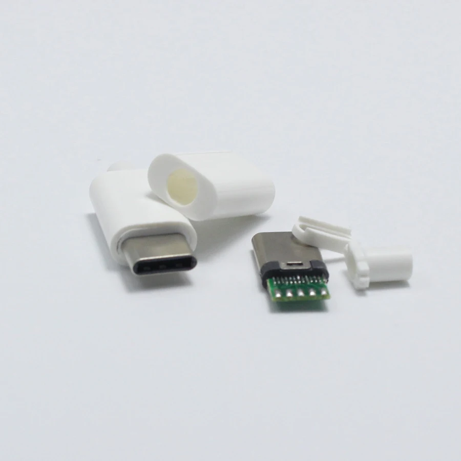 1 шт./лот 4P/5P USB 3 Type C штекер сварочный тип разъем 4 в PCB белый и черный|Соединители| |