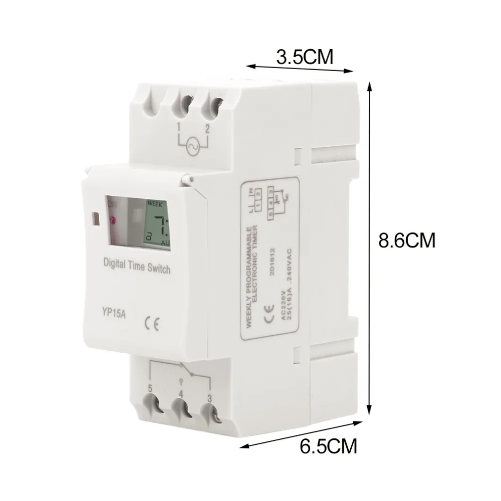 Digital LCD Programmable Timer Switch THC 15A AC 220V | Инструменты