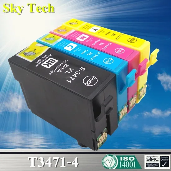 Качественный совместимый чернильный картридж для 34XL T3471 T3474 Epson WorkForce Pro WF