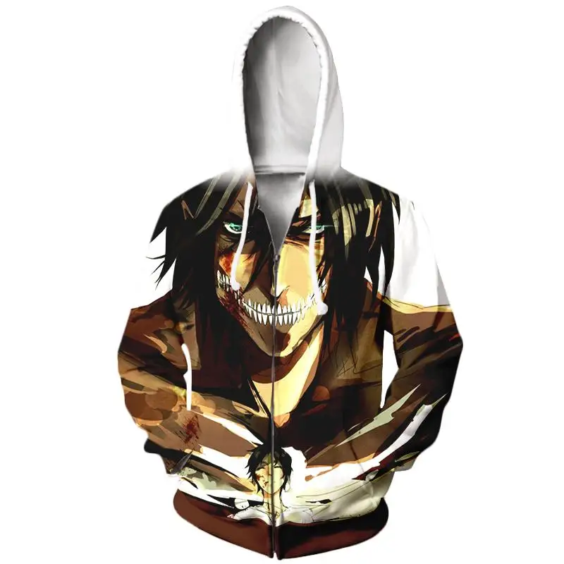 Anime Attack on Titan Jakcet Men Sweatshirts Characters Boys 3D Print Hoodies Giant Jackets Men/Women Casual Tops Coat | Мужская одежда