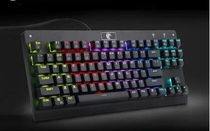 E Element Z-77 87 клавиш Проводная Механическая клавиатура синий переключатель RGB подсветка игровая клавиатура - Цвет: RGB backlit
