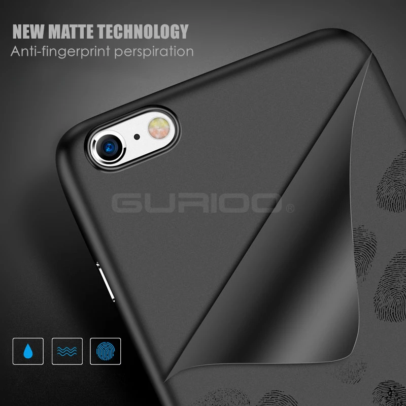 GURIOO ультра тонкие мягкие матовые задние Чехлы для iphone 6 7 8 чехол Полный Coque Plus