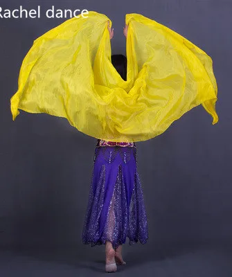 Дизайн 100% натуральный шелк для танца живота красивая вуаль градиентная цветная