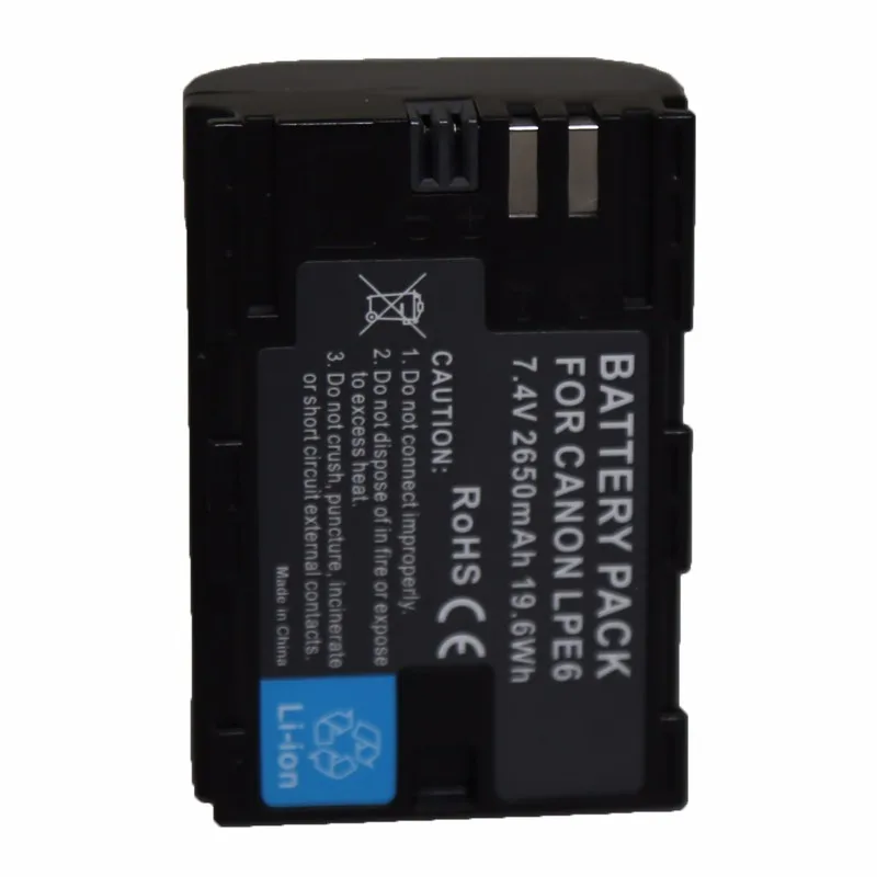 2 шт. bateria LP-E6 LPE6 LP E6 замена аккумулятор + зарядное устройство комплект для Canon 6D 5D III
