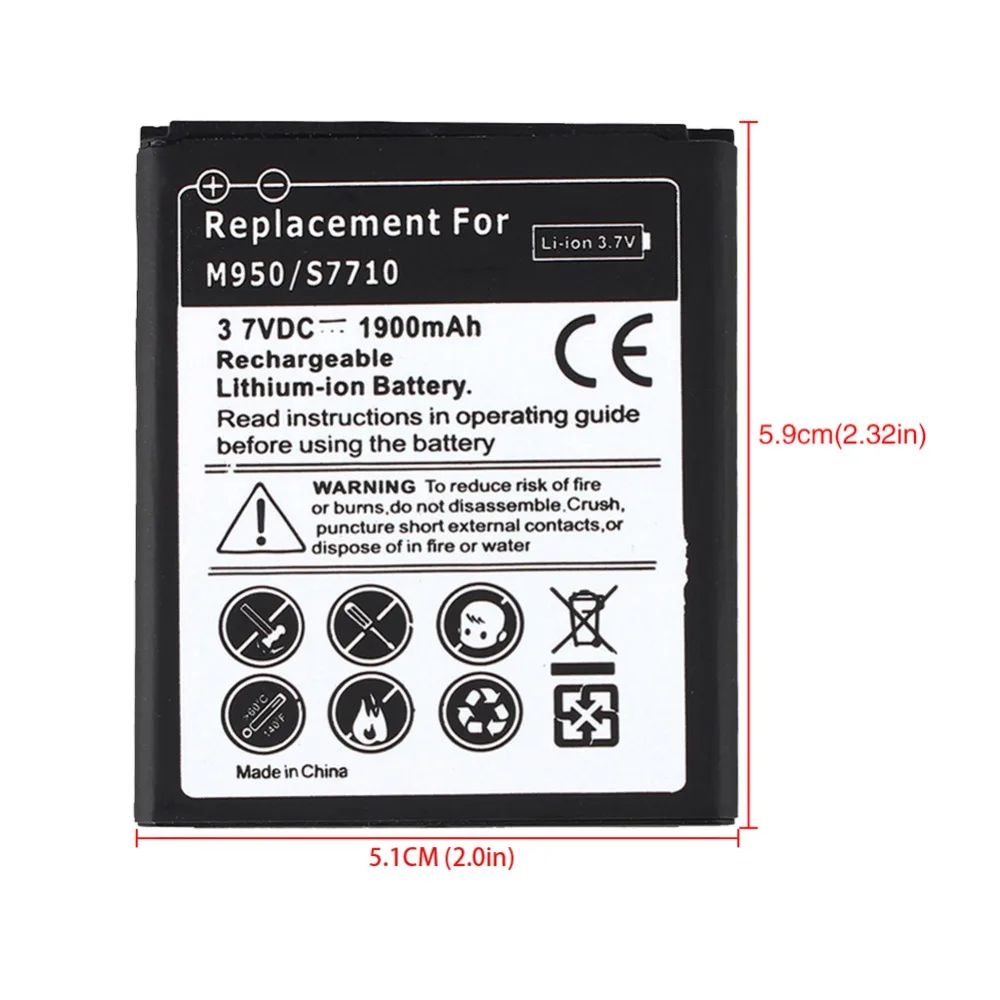 Высокое качество 1900mAH запасная батарея для Samsung Galaxy Reverb Xcover 2 S7710 M950 Batterie Bateria