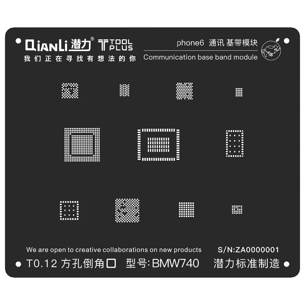 BGA реболлинговый трафарет с прямым нагревом жестяной для iPhone i5-i8 модуль базовой