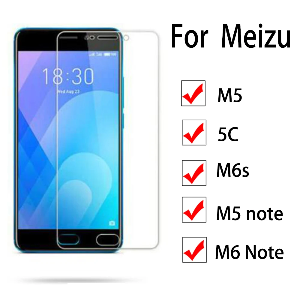 Защитное стекло для Meizu M5 M6 Note On M6S 5C закаленное m5note m6note M 5 6 защитная пленка экрана