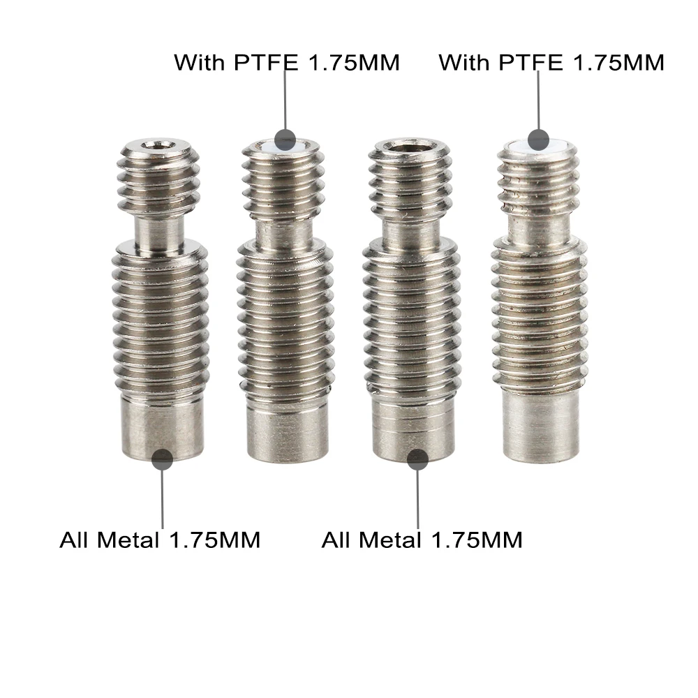 E3D V6 HeatBreak Hotend горло для 1,75 мм/3,0 мм нити цельнометаллический/с PTFE M6 M7 нержавеющая сталь дистанционного питания трубки