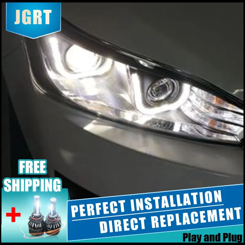 2 шт. светодиодный фары для Toyota YARiS L 2014 2015 Автомобильный свет двойной ксеноновые